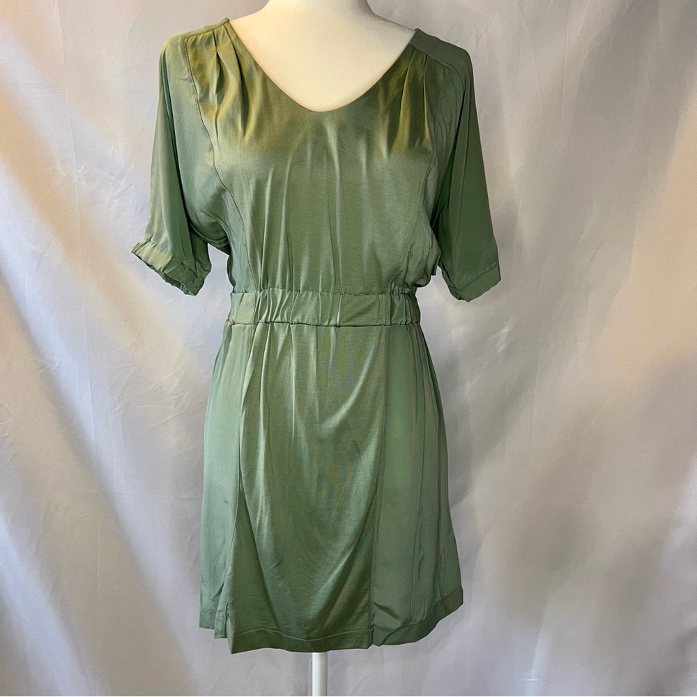 JCrew XS green silk